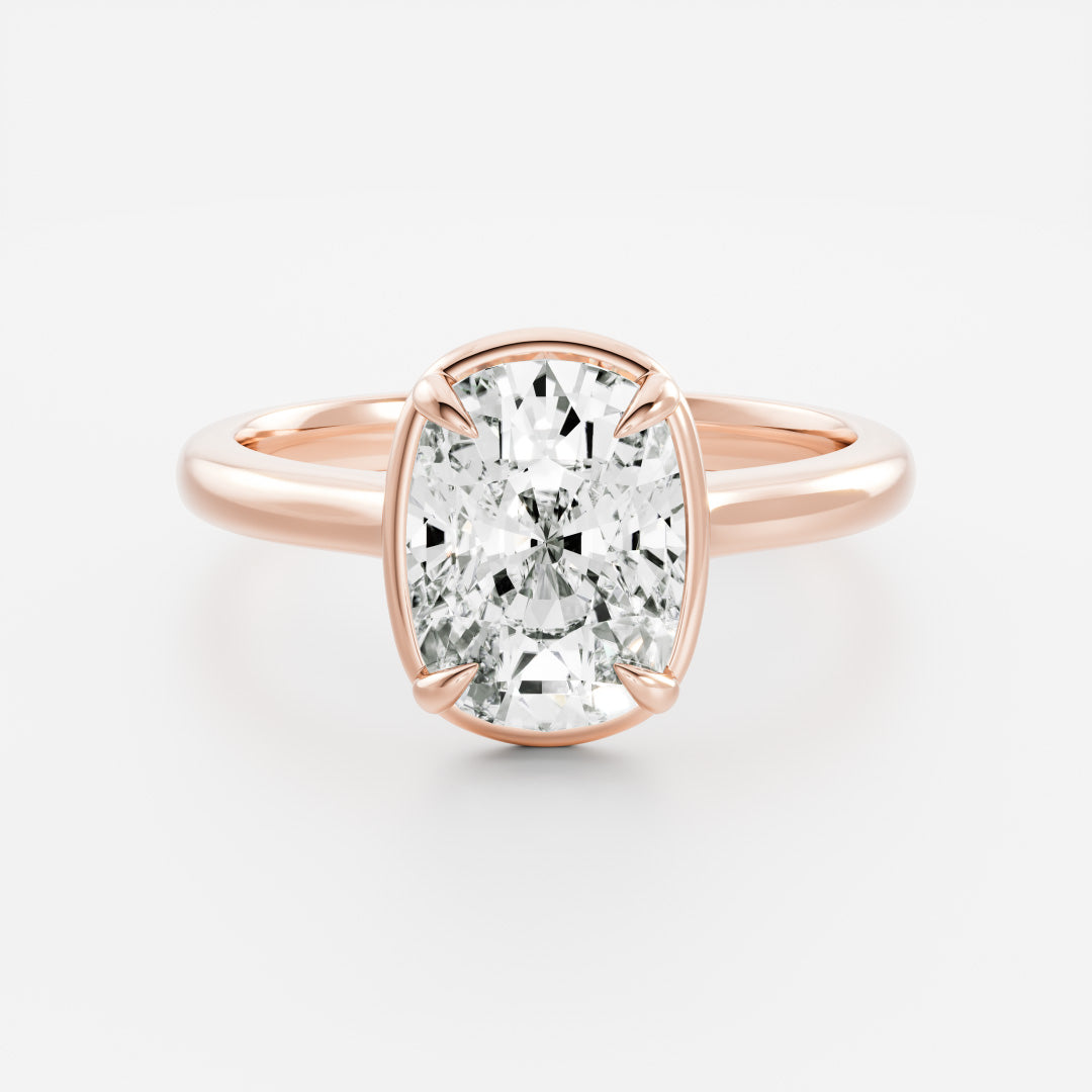 Oval Three Stone Lab Grown Diamond Engagement Ring