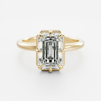 Oval Three Stone Lab Grown Diamond Engagement Ring
