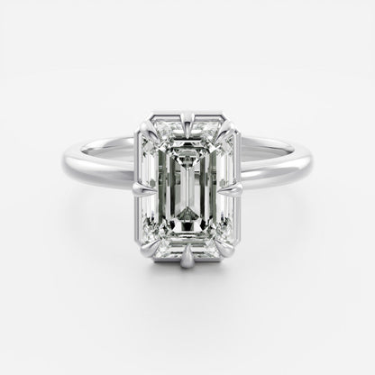 Oval Three Stone Lab Grown Diamond Engagement Ring
