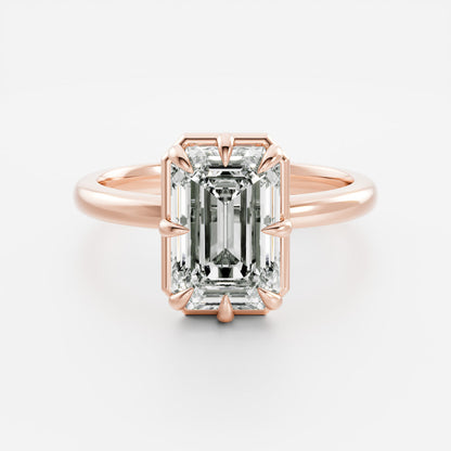 Oval Three Stone Lab Grown Diamond Engagement Ring