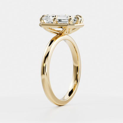 Oval Three Stone Lab Grown Diamond Engagement Ring