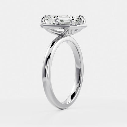 Oval Three Stone Lab Grown Diamond Engagement Ring