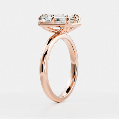 Oval Three Stone Lab Grown Diamond Engagement Ring