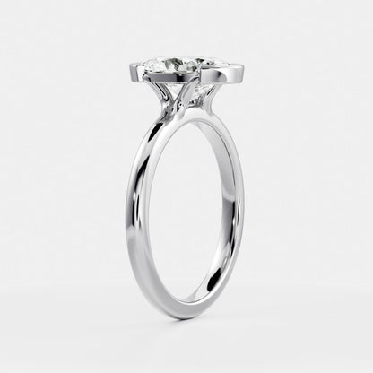 Oval Three Stone Lab Grown Diamond Engagement Ring