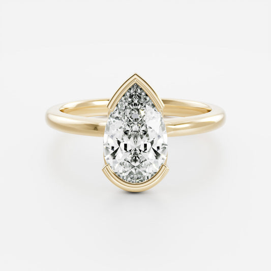 Oval Three Stone Lab Grown Diamond Engagement Ring