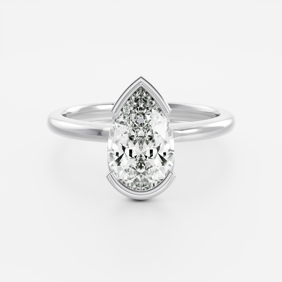 Oval Three Stone Lab Grown Diamond Engagement Ring