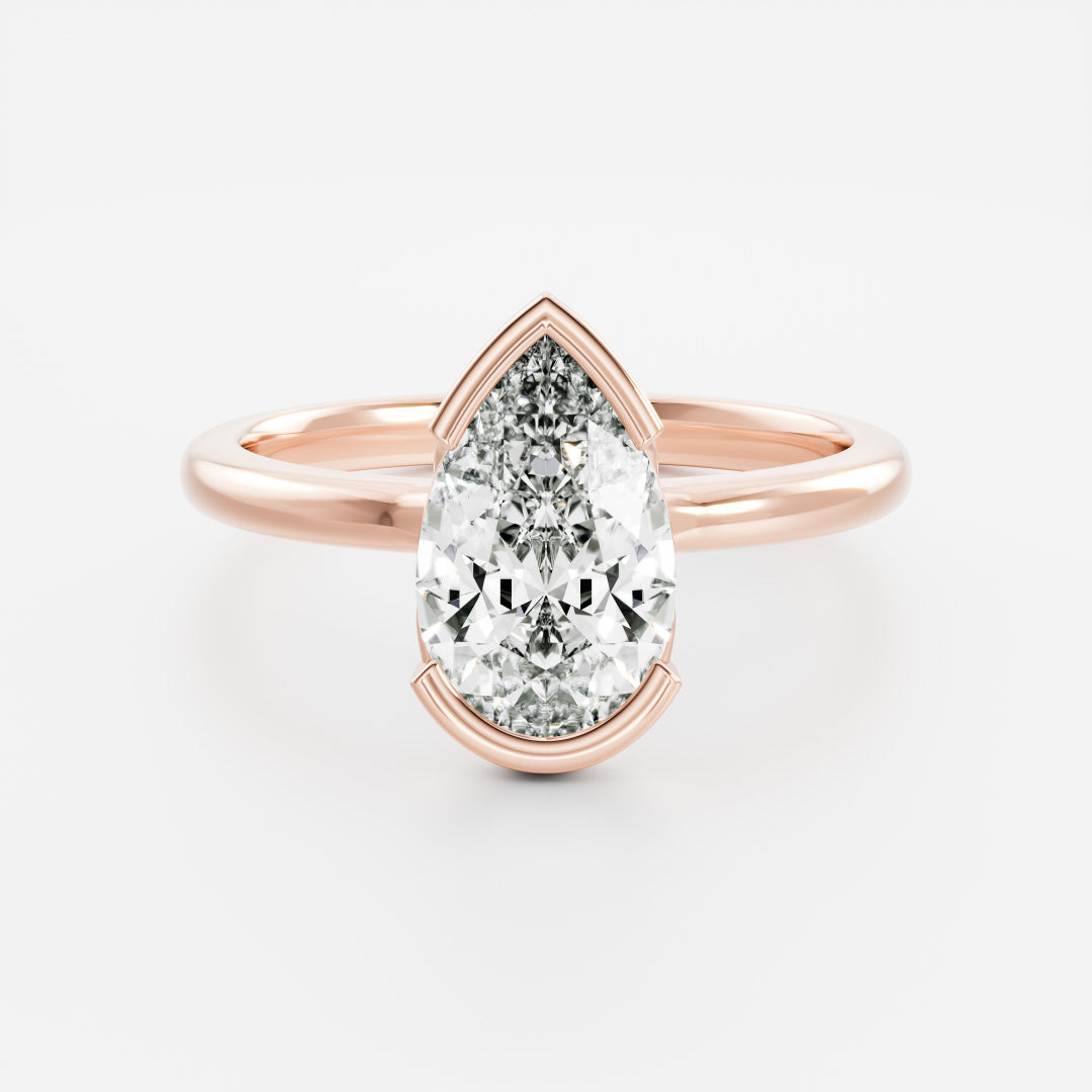 Oval Three Stone Lab Grown Diamond Engagement Ring