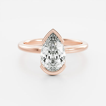 Oval Three Stone Lab Grown Diamond Engagement Ring