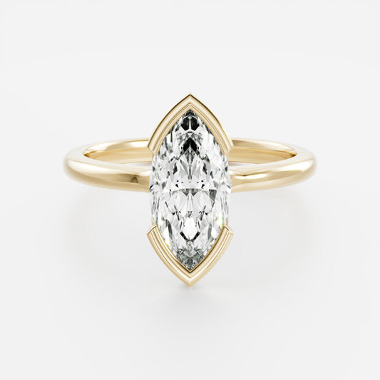 Oval Three Stone Lab Grown Diamond Engagement Ring