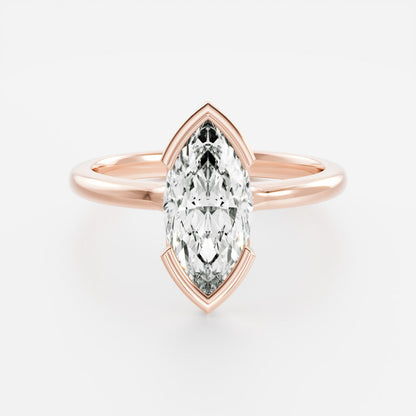 Oval Three Stone Lab Grown Diamond Engagement Ring
