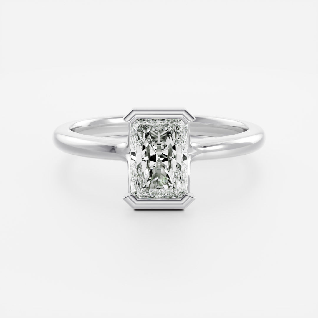 Oval Three Stone Lab Grown Diamond Engagement Ring