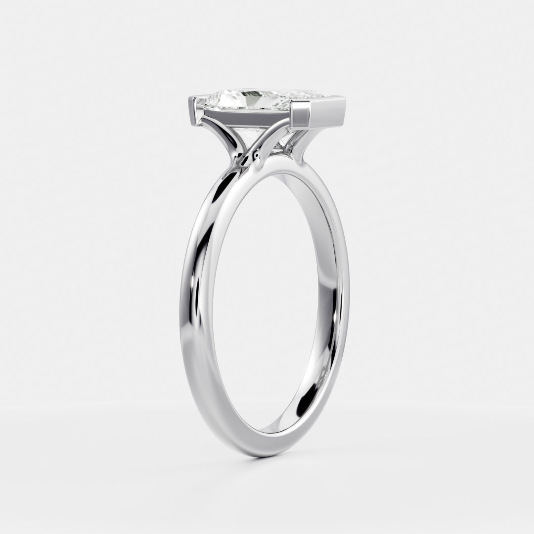 Oval Three Stone Lab Grown Diamond Engagement Ring