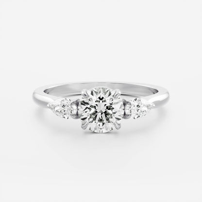 Oval Three Stone Lab Grown Diamond Engagement Ring