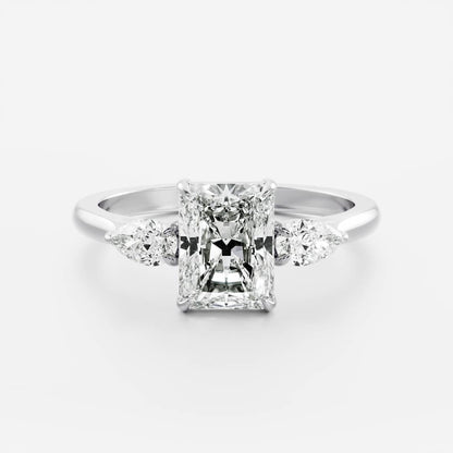 Oval Three Stone Lab Grown Diamond Engagement Ring