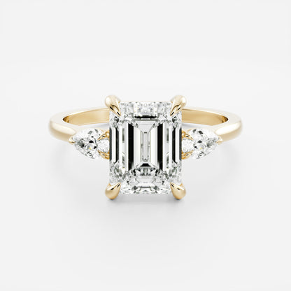 Oval Three Stone Lab Grown Diamond Engagement Ring