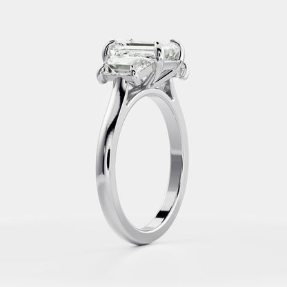 Oval Three Stone Lab Grown Diamond Engagement Ring