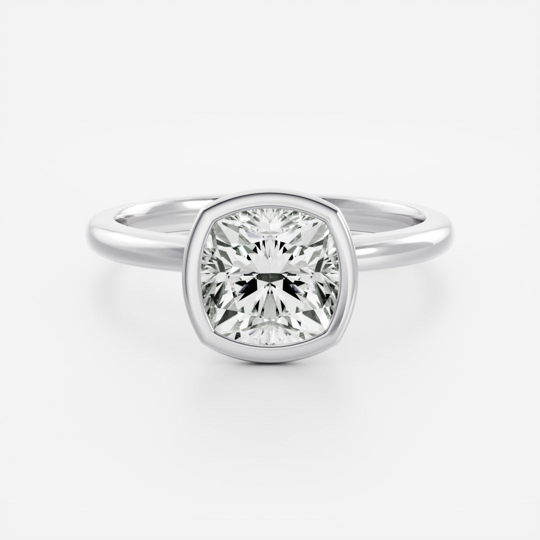 Oval Three Stone Lab Grown Diamond Engagement Ring