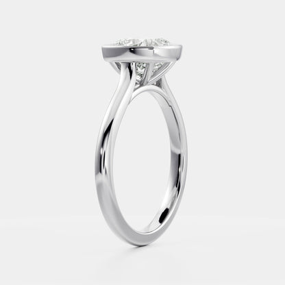 Oval Three Stone Lab Grown Diamond Engagement Ring