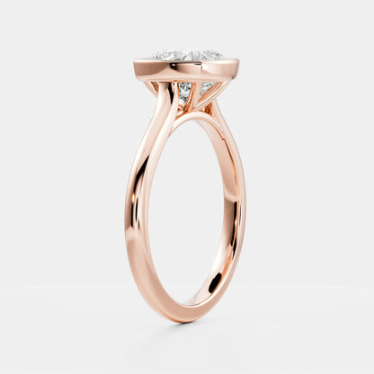 Oval Three Stone Lab Grown Diamond Engagement Ring