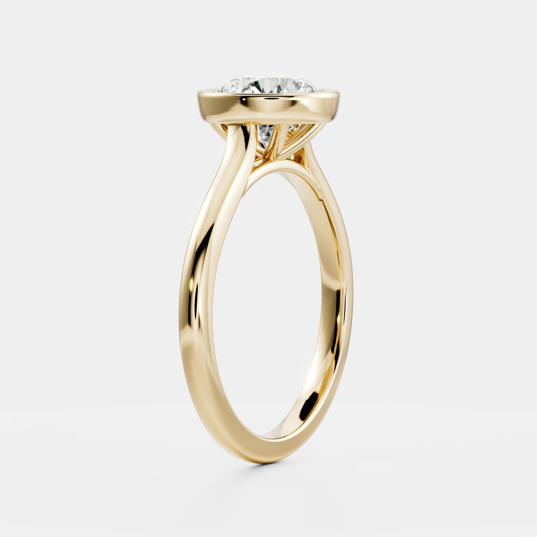 Oval Three Stone Lab Grown Diamond Engagement Ring