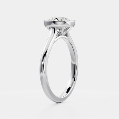 Oval Three Stone Lab Grown Diamond Engagement Ring