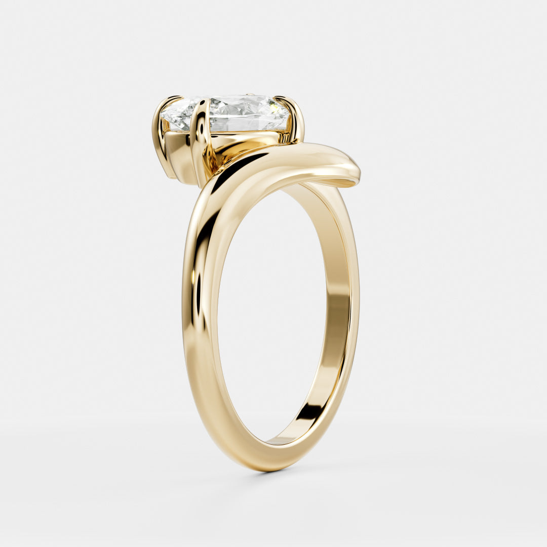 Oval Three Stone Lab Grown Diamond Engagement Ring