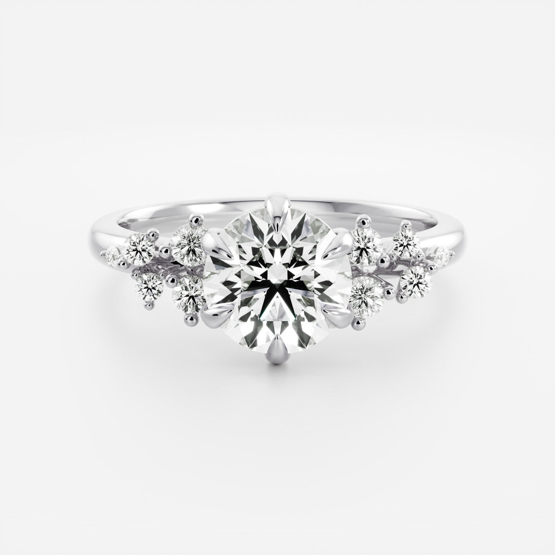Oval Three Stone Lab Grown Diamond Engagement Ring
