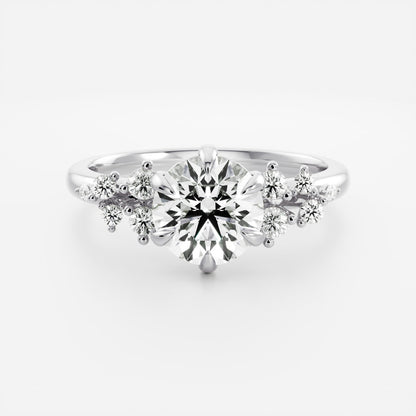 Oval Three Stone Lab Grown Diamond Engagement Ring