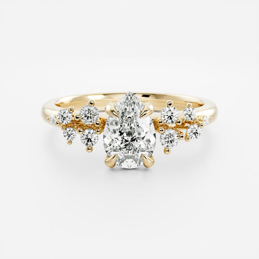 Oval Three Stone Lab Grown Diamond Engagement Ring