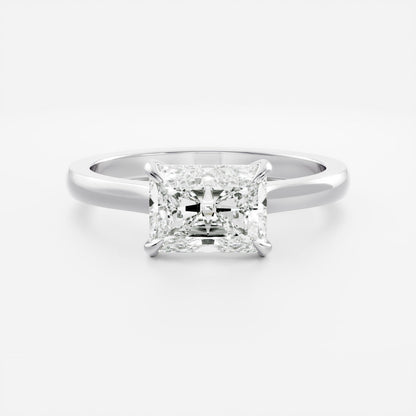 Oval Three Stone Lab Grown Diamond Engagement Ring