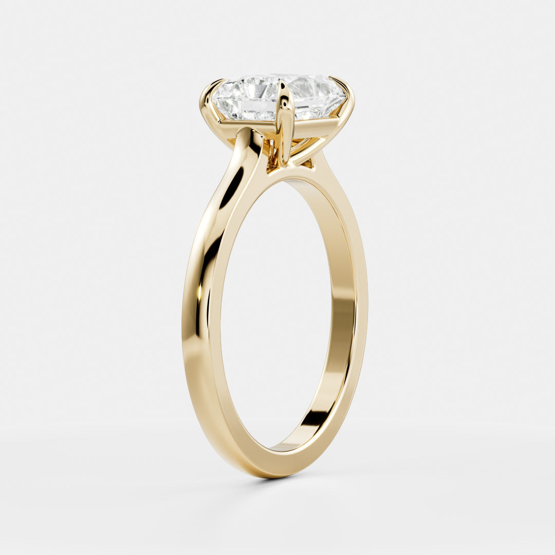 Oval Three Stone Lab Grown Diamond Engagement Ring
