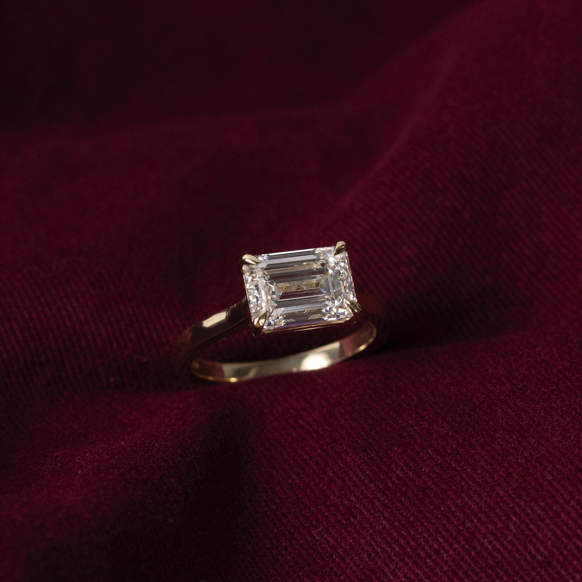 Oval Three Stone Lab Grown Diamond Engagement Ring