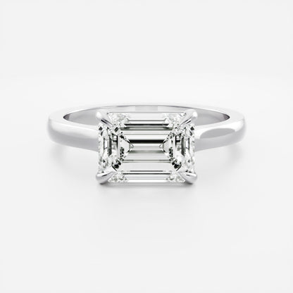 Oval Three Stone Lab Grown Diamond Engagement Ring
