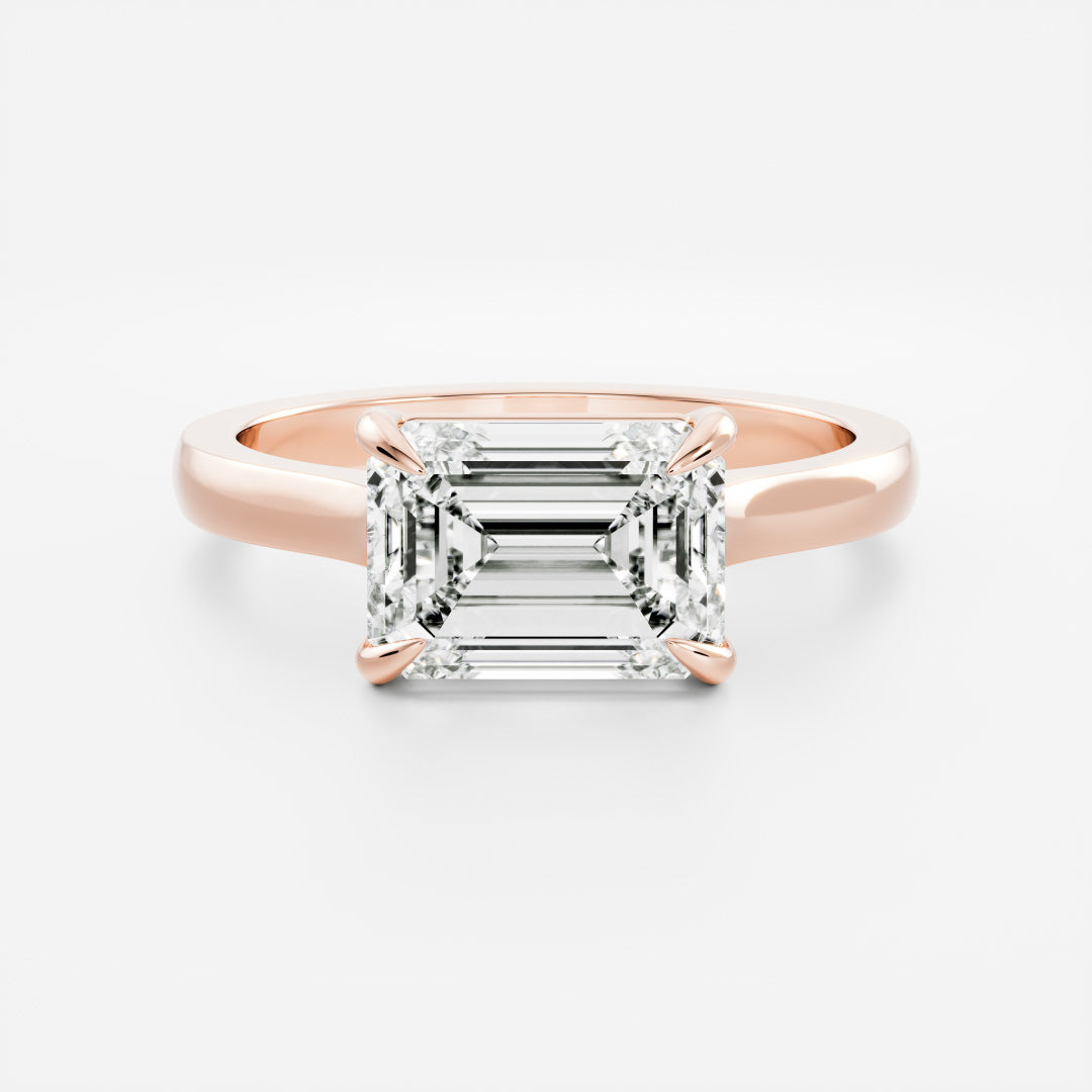 Oval Three Stone Lab Grown Diamond Engagement Ring