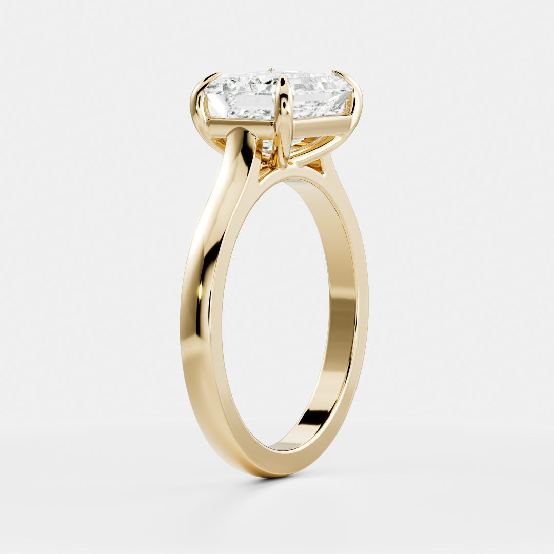 Oval Three Stone Lab Grown Diamond Engagement Ring