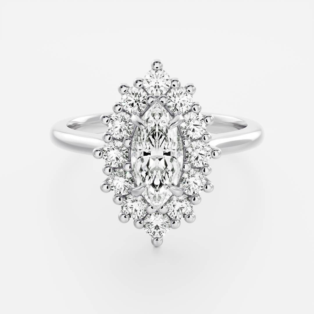 Oval Three Stone Lab Grown Diamond Engagement Ring