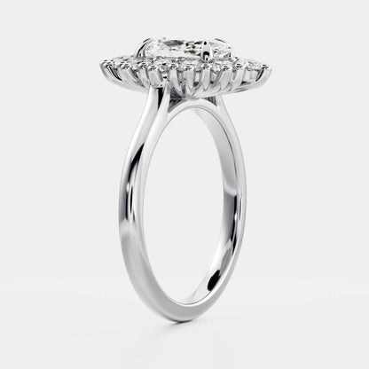 Oval Three Stone Lab Grown Diamond Engagement Ring