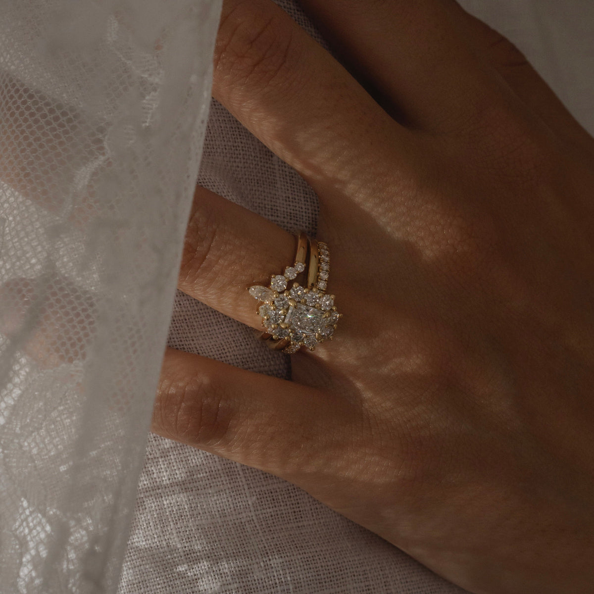 Oval Three Stone Lab Grown Diamond Engagement Ring
