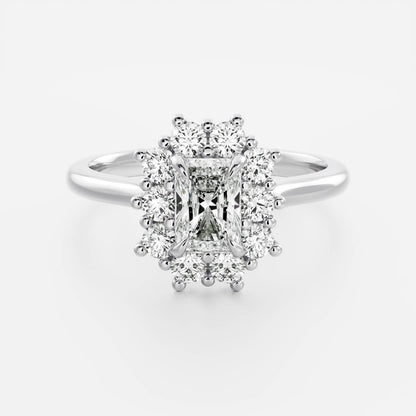 Oval Three Stone Lab Grown Diamond Engagement Ring