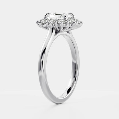 Oval Three Stone Lab Grown Diamond Engagement Ring