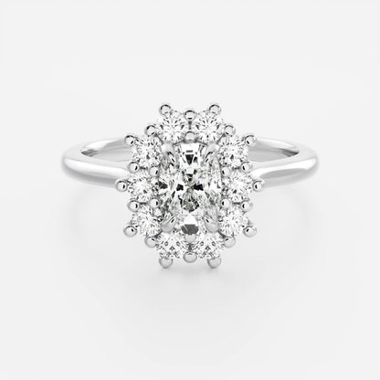 Oval Three Stone Lab Grown Diamond Engagement Ring
