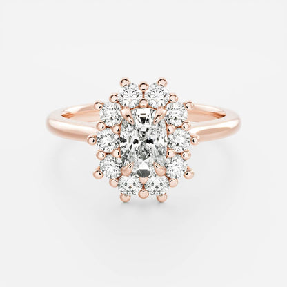 Oval Three Stone Lab Grown Diamond Engagement Ring