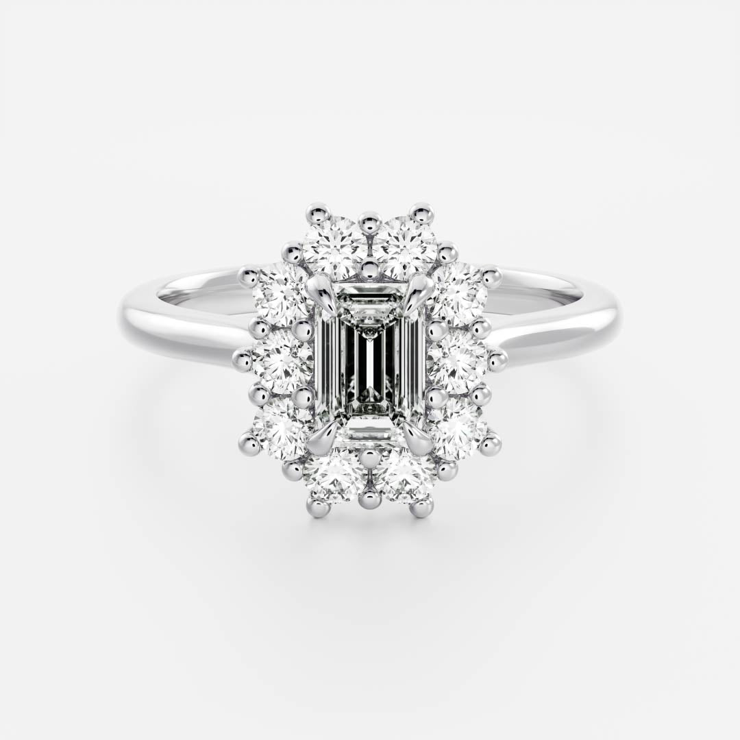 Oval Three Stone Lab Grown Diamond Engagement Ring