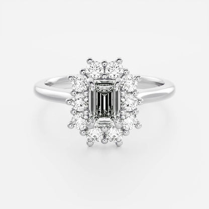 Oval Three Stone Lab Grown Diamond Engagement Ring
