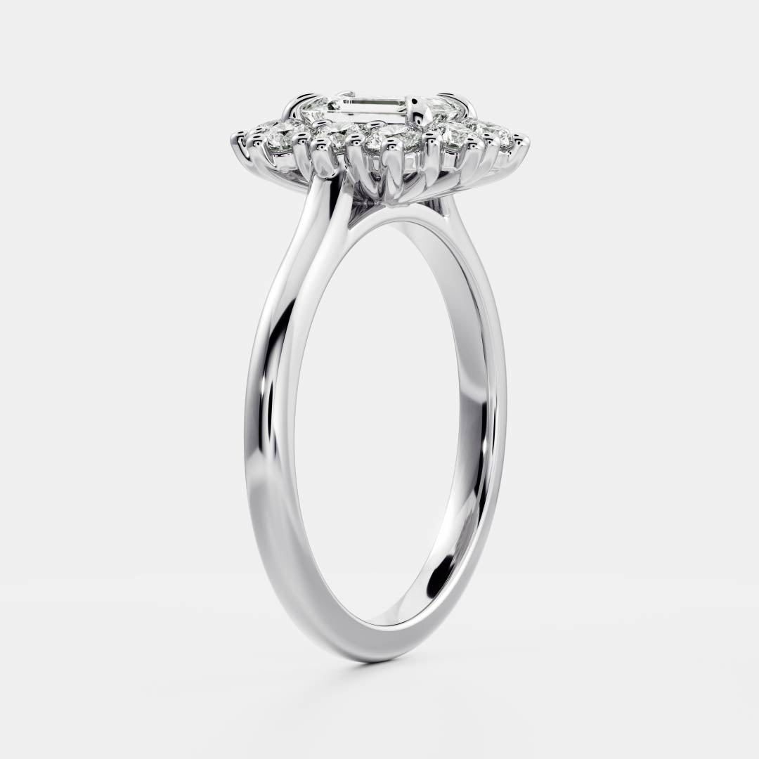 Oval Three Stone Lab Grown Diamond Engagement Ring