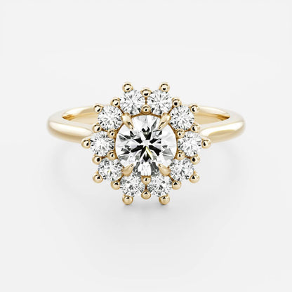 Oval Three Stone Lab Grown Diamond Engagement Ring