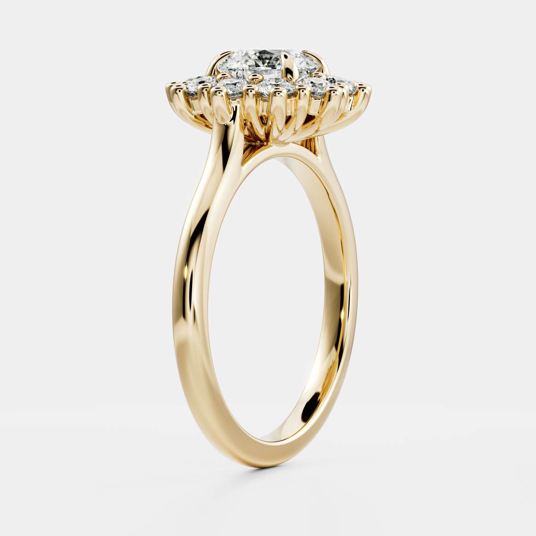 Oval Three Stone Lab Grown Diamond Engagement Ring