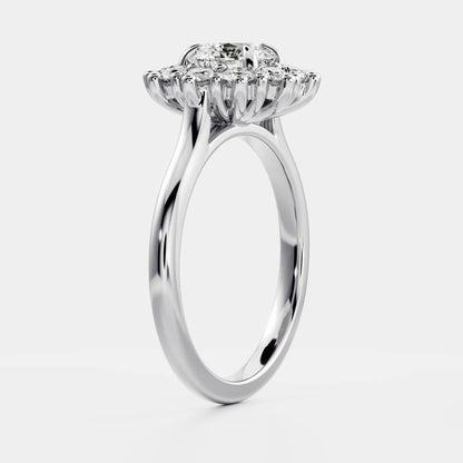 Oval Three Stone Lab Grown Diamond Engagement Ring