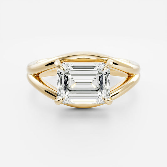 Oval Three Stone Lab Grown Diamond Engagement Ring