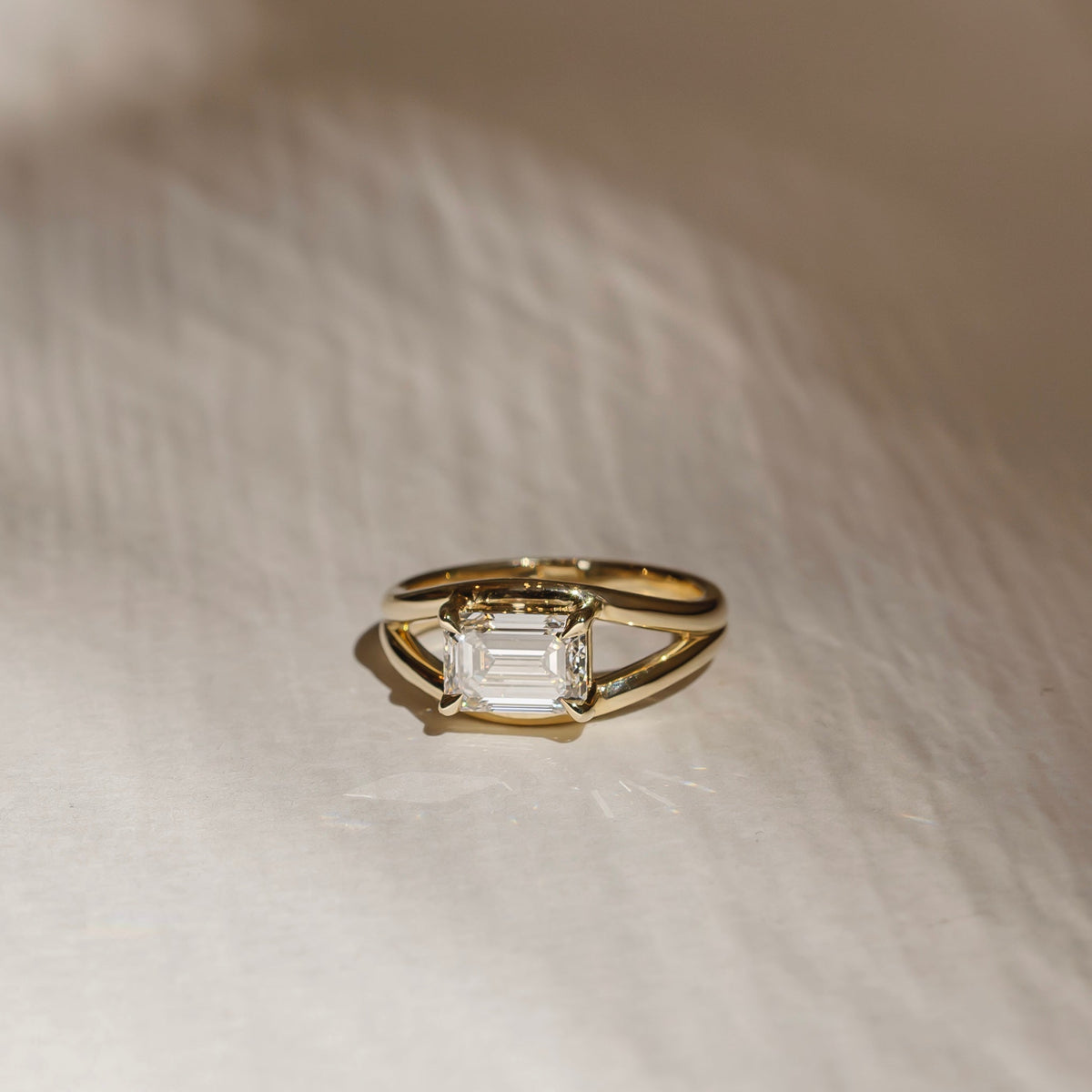 Oval Three Stone Lab Grown Diamond Engagement Ring